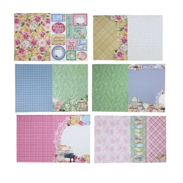 Tea Cups & Roses 8.5x11 Paper Pack